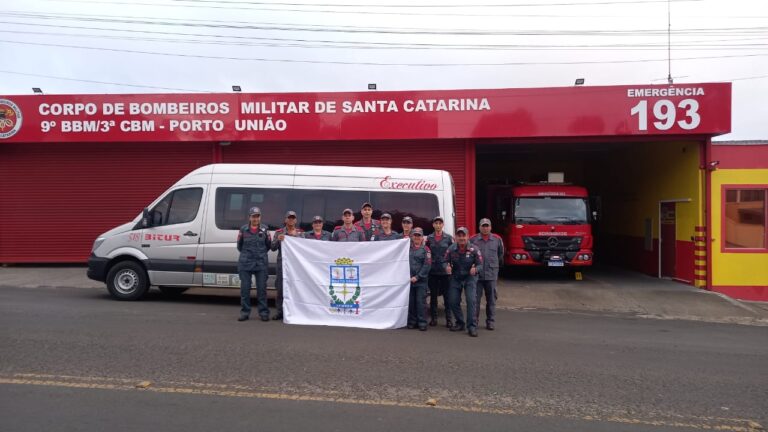 Bombeiros de Porto União presentes na XIX Olimpíada Catarinense de Bombeiros em Videira