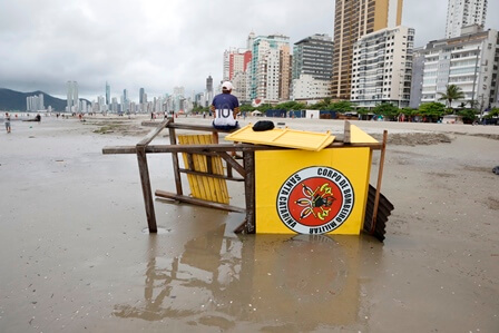 Depois dos fortes temporais no litoral de Santa Catarina, situação deve se normalizar