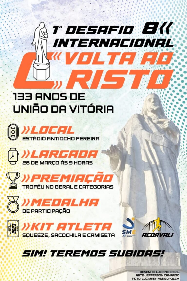 União da Vitória terá o 1º Desafio Internacional Volta ao Cristo de Corrida de Rua em 2023