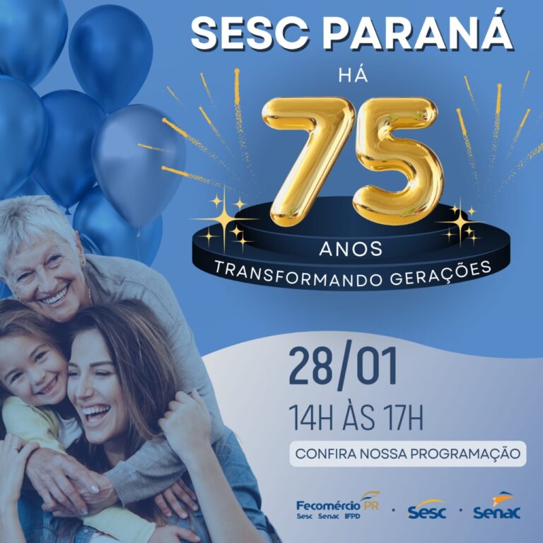 Sesc celebra seus 75 anos com atividades gratuitas em União da Vitória