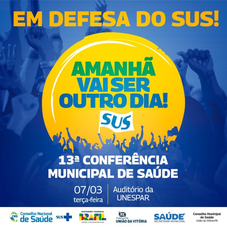 Em março a 13ª Conferência Municipal de Saúde de União da Vitória