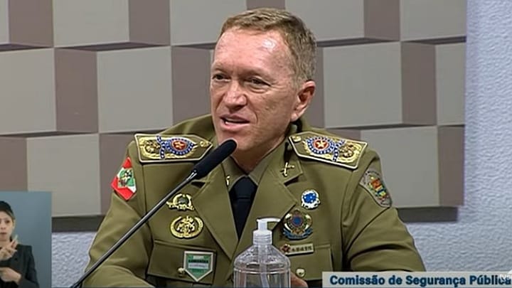 Comandante da Polícia Militar de Santa Catarina fala no Senado dos ataques às escolas