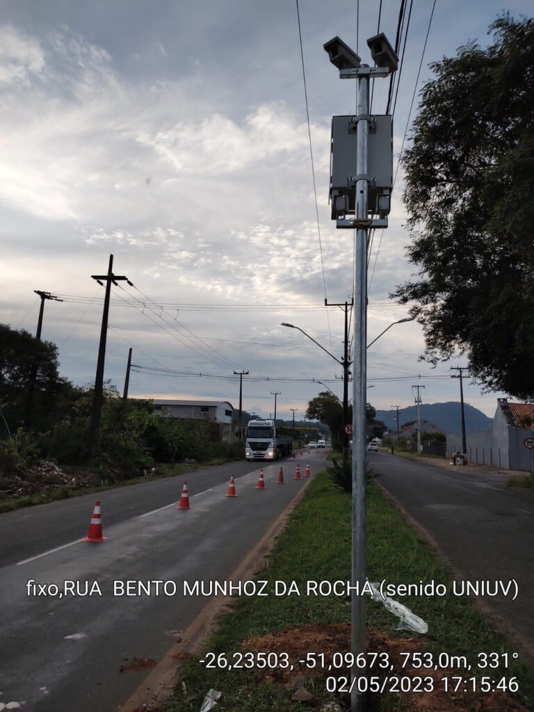 Radares, lombadas eletrônicas e radares semafóricos em União da Vitória