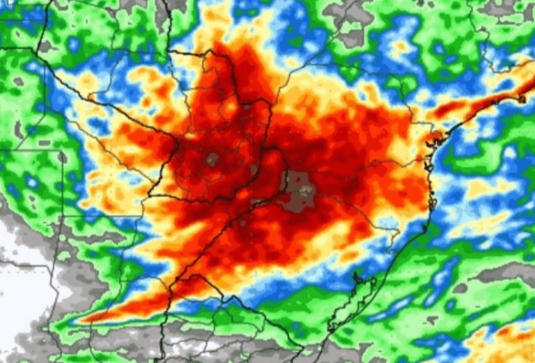 Epagri/Ciram informa que Santa Catarina terá chuva volumosa intensa neste domingo