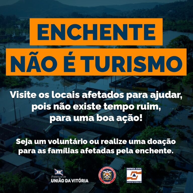 Enchente não é turismo! Não visitem os locais alagados, atrapalhando os moradores atingidos