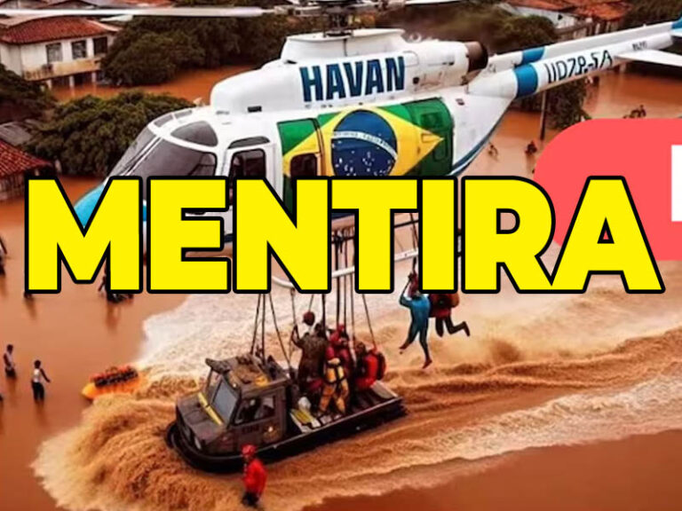 É Fake News a imagem de helicóptero da Havan resgatando pessoas no Rio Grande do Sul