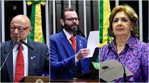 Senadora Ivete Silveira (PL) e senadopr Jorge Seif (PL): borbadeiro de críticas